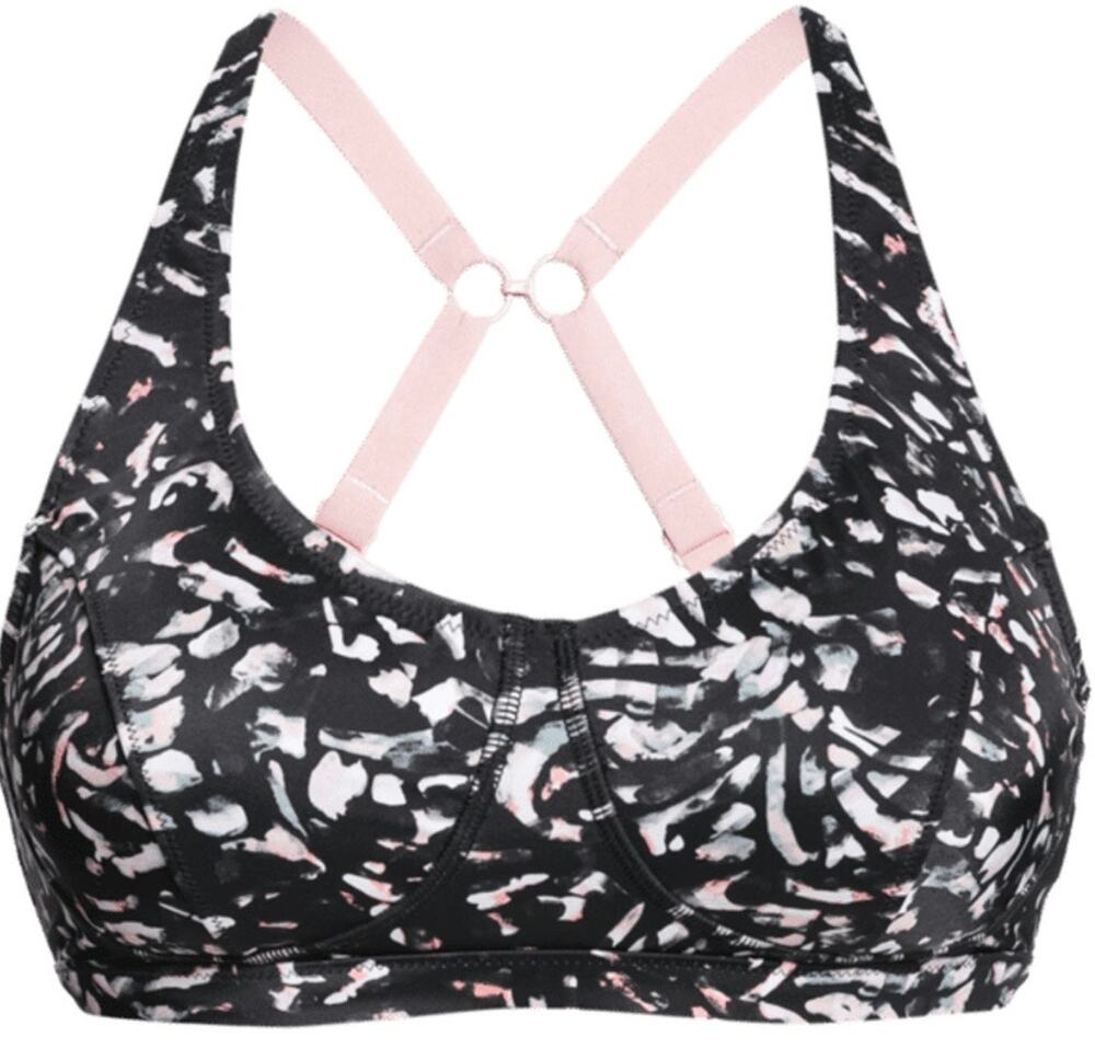 ROXY NEW Women’s RX Fitness D Cup Black Izi Bikini Top size Small